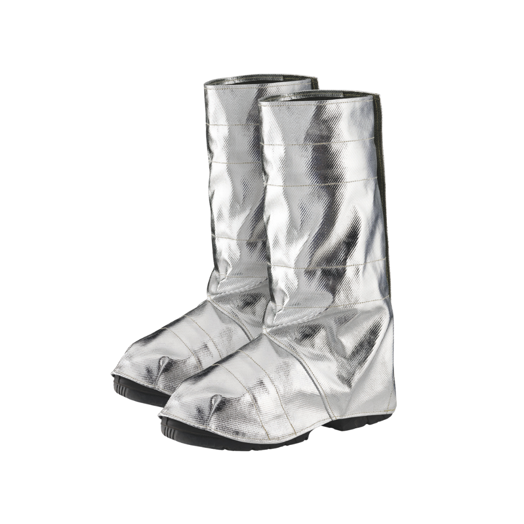 Hitzeschutzgamaschen aus Preox-Aramidgewebe, aluminisiert, formstabil