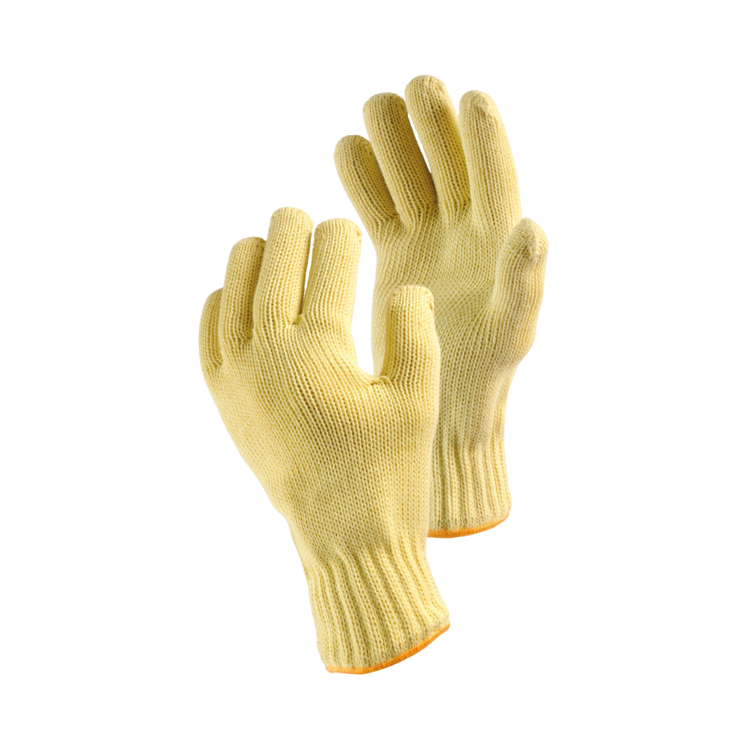 5-Finger-Handschuh doppelt isoliert aus Kevlar-Grob-Strick, mit Futter, schnittfest, 35 cm