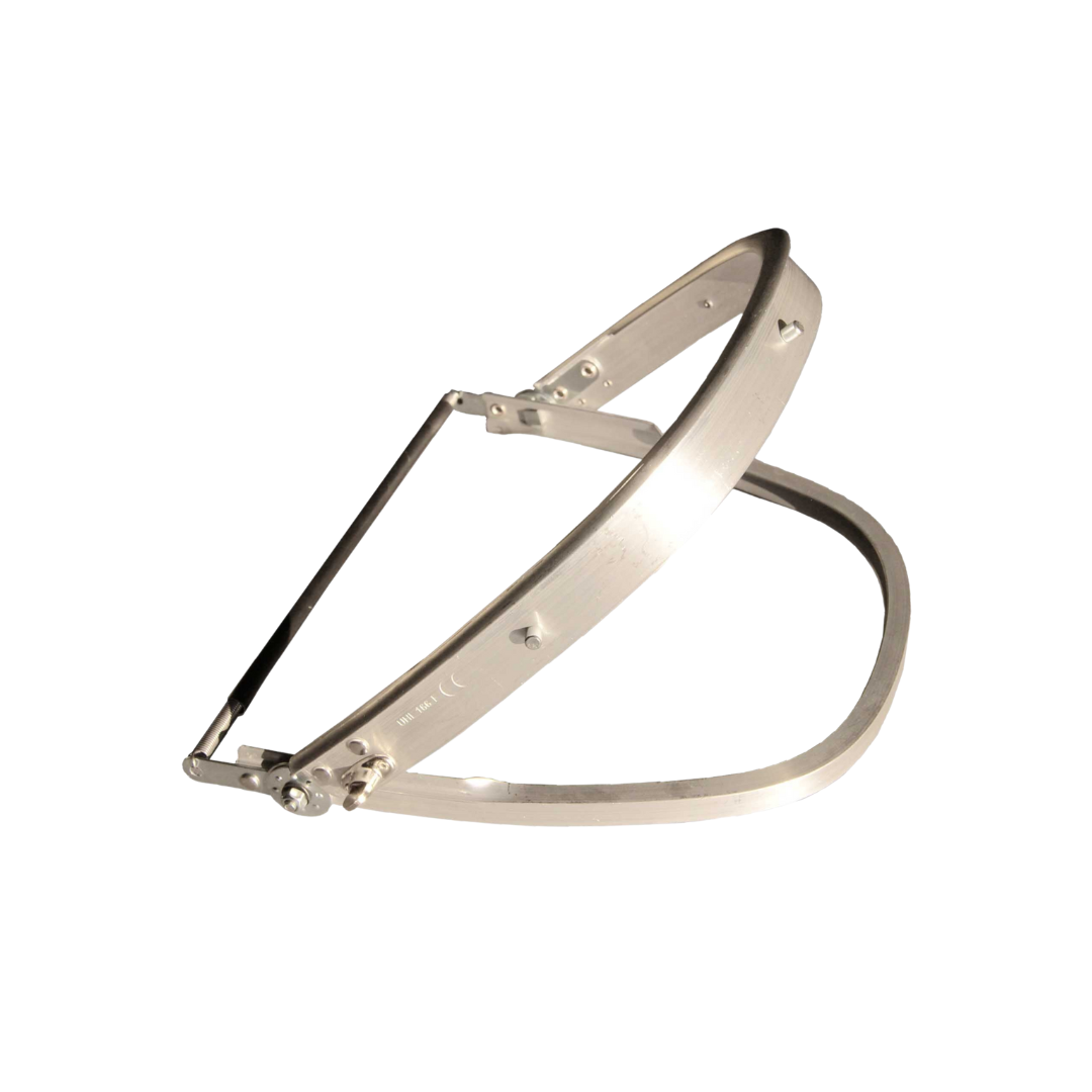 Hitzeschutz-Helmhalterung mit Schwenkbügeln, für Schuberth- und Vosshelme, 4 Rasterpositionen