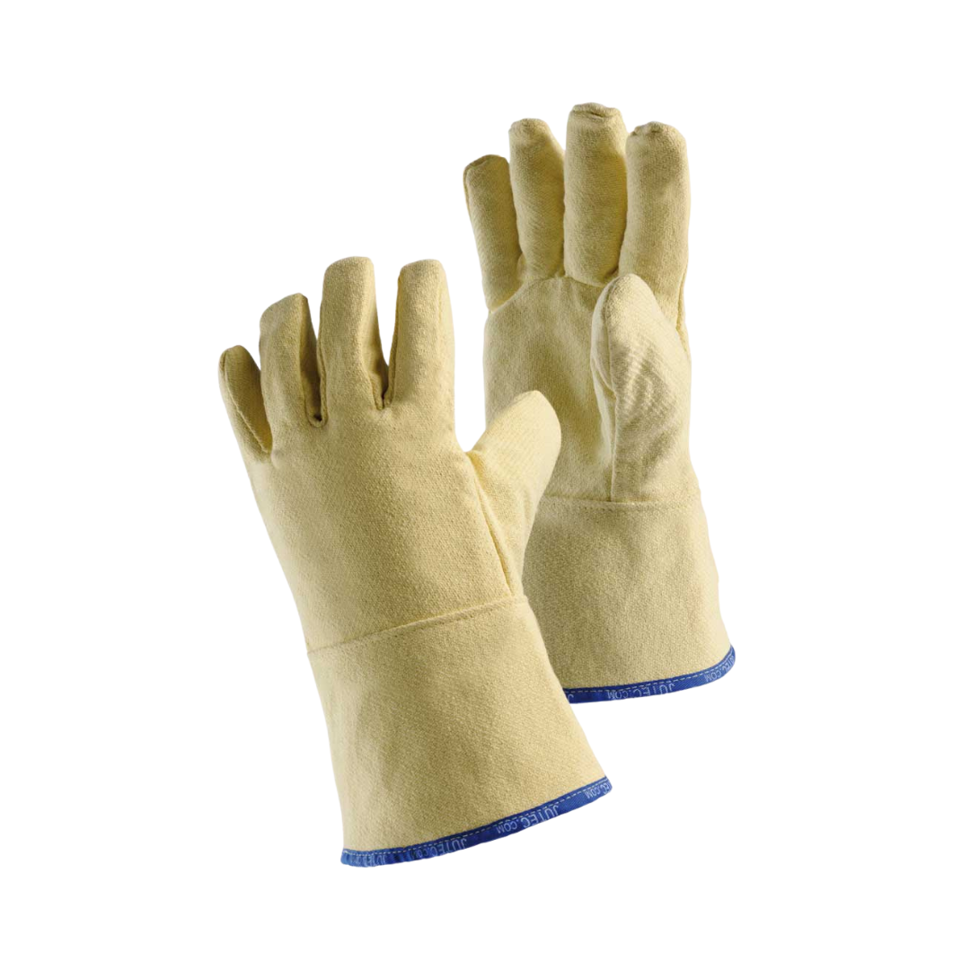 5-Finger-Handschuh aus Aramidgewebe, Futter aus Baumwoll-Jersey, einlagig isoliert, schnittfest, 36 cm