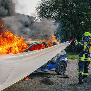 Brandbegrenzungsset 2-teilig BS-Set-5060-T mit Brandbegrenzungsdecke 5x6 m & Schutzkoffer