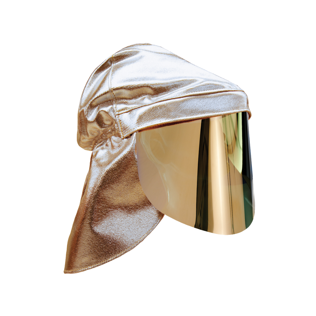 Helmüberzug mit Nackenschutz, für Schwenkbügel, aluminisiert